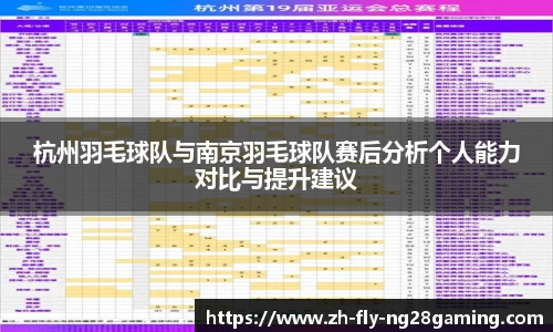 杭州羽毛球队与南京羽毛球队赛后分析个人能力对比与提升建议